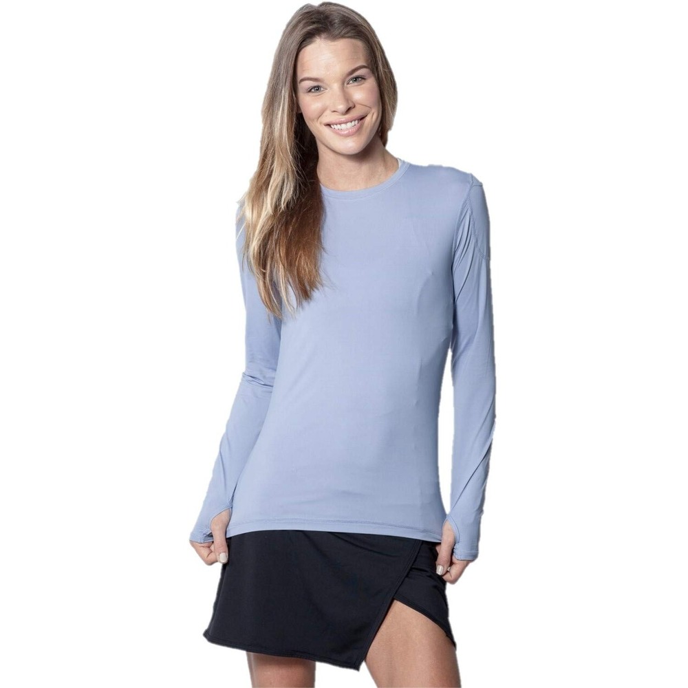 Coolibar Sun Shirt Womens Small Light Blue Excellent UPF 50+ Long Sleeve Top